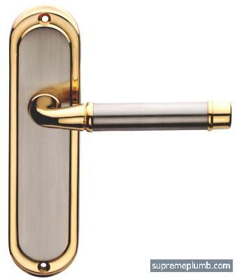 Chateau Lever Latch Polished Brass - Satin Nickel - DISCONTINUED 